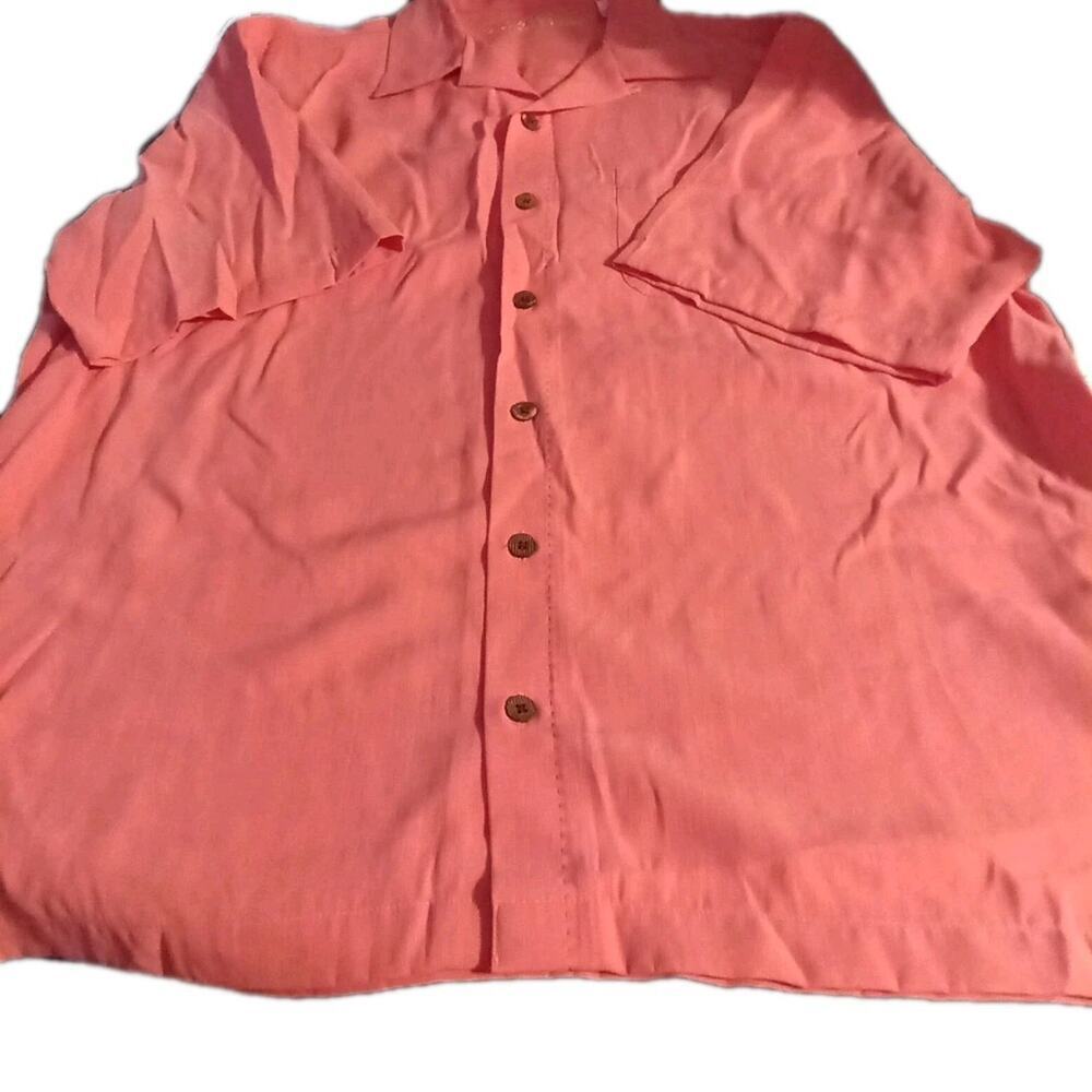 Caribbean Men's Modal Shirt coral Sz. L Coastal Beach Resort